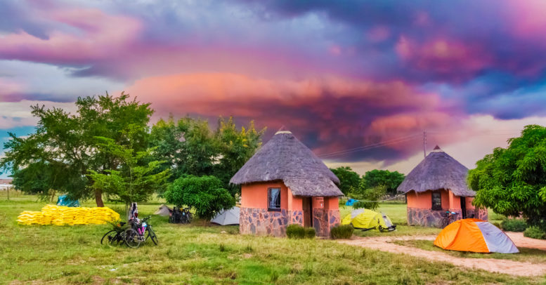 This picture shows a village in Zambia, where blockchain deed recording is commonplace.